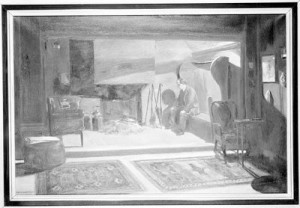 Barrie dans sa chambre, peint par Peter Scott